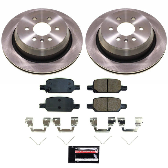 PowerStop OE Stock Replacement Low-Dust Ceramic Brake Pad and Rotor Kit