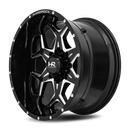 22x12 Hardrock Reckless Xposed Gloss Black Milled 6x135 ET-51 wheel/rim-3