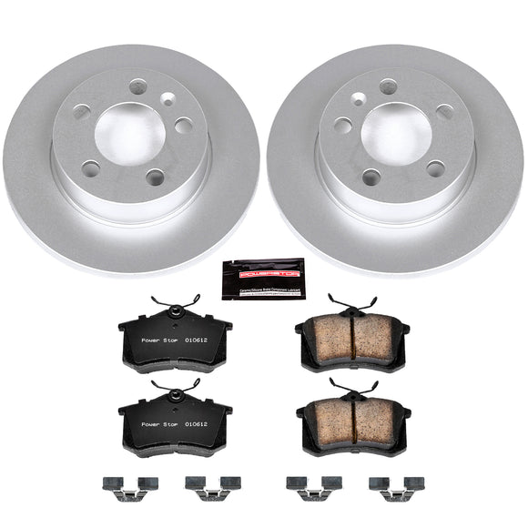 PowerStop Genuine Geomet Coated Rotor and Carbon-Fiber Ceramic Brake Pad Kit