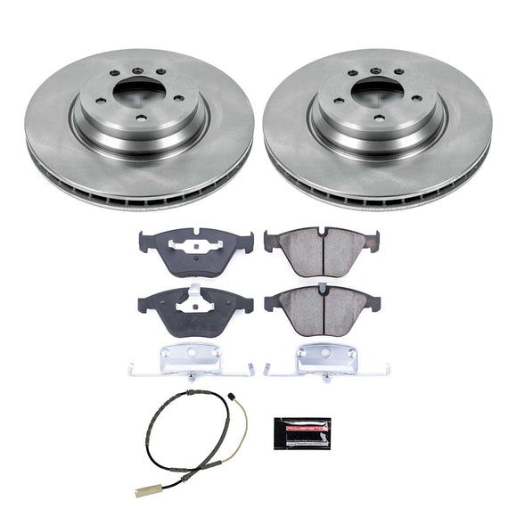 PowerStop OE Stock Replacement Low-Dust Ceramic Brake Pad and Rotor Kit