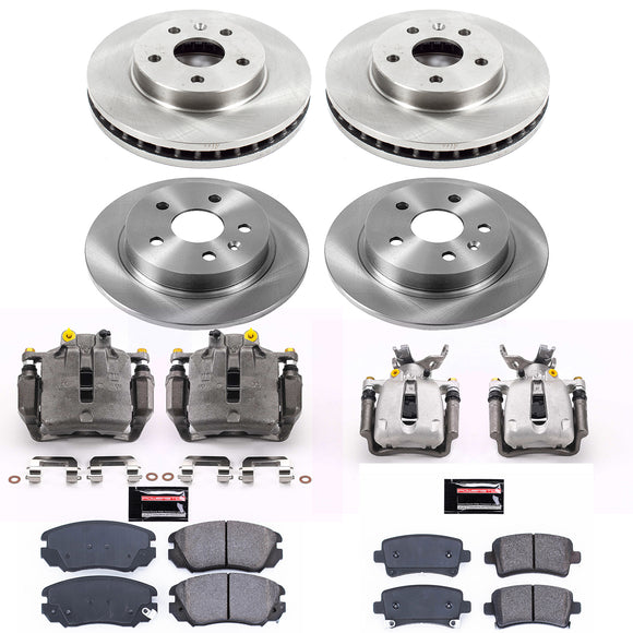PowerStop OE Stock Replacement Low-Dust Ceramic Brake Pad, Rotor and Caliper Kit