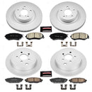 PowerStop Genuine Geomet Coated Rotor and Low-Dust Ceramic Brake Pad Kit