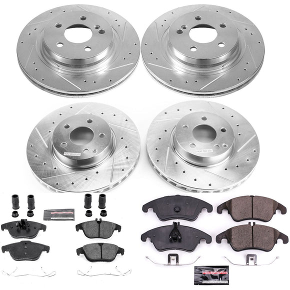 PowerStop Z23 Daily Driver Carbon-Fiber Ceramic Brake Pad and Drilled & Slotted