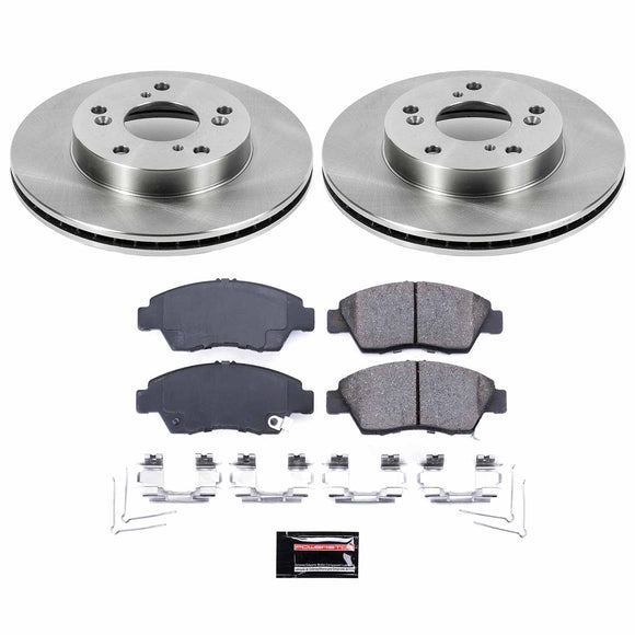 PowerStop OE Stock Replacement Low-Dust Ceramic Brake Pad and Rotor Kit