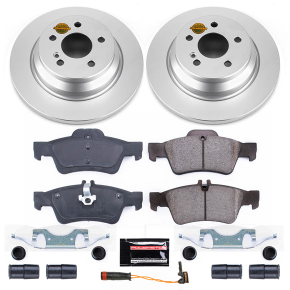 PowerStop Genuine Geomet Coated Rotor and Carbon-Fiber Ceramic Brake Pad Kit