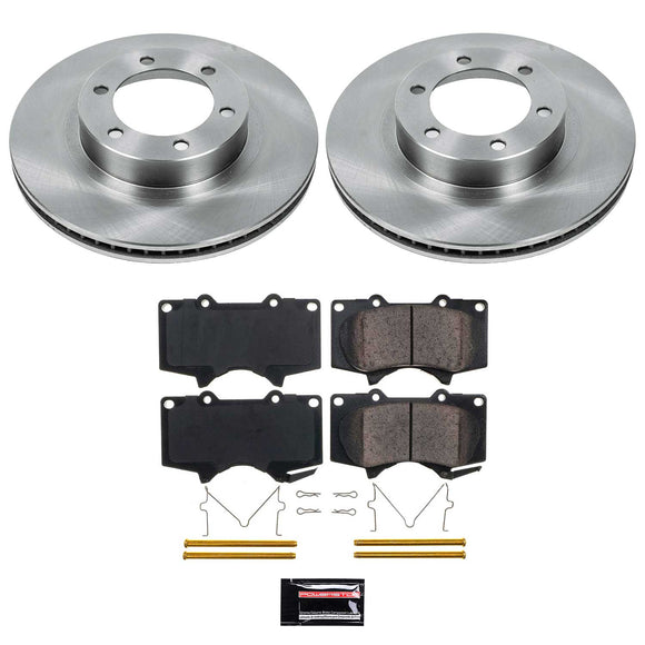 PowerStop OE Stock Replacement Low-Dust Ceramic Brake Pad and Rotor Kit