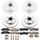 PowerStop Genuine Geomet Coated Rotor and Low-Dust Ceramic Brake Pad Kit