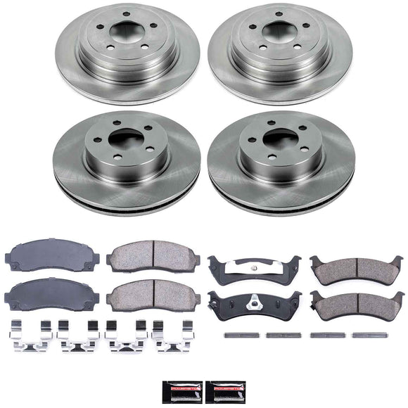 PowerStop OE Stock Replacement Low-Dust Ceramic Brake Pad and Rotor Kit