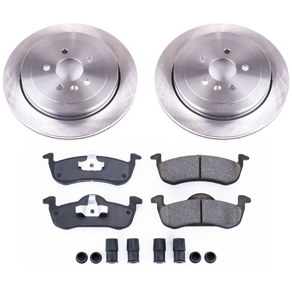 PowerStop OE Stock Replacement Low-Dust Ceramic Brake Pad and Rotor Kit
