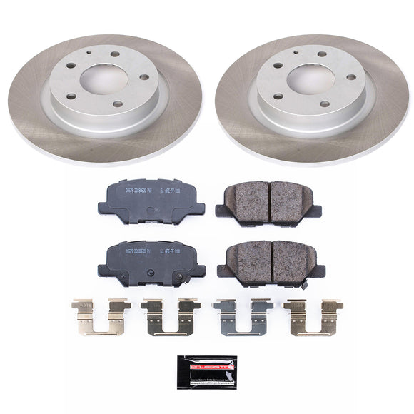 PowerStop Semi-Coated Rotor and Low-Dust Ceramic Brake Pad Kit