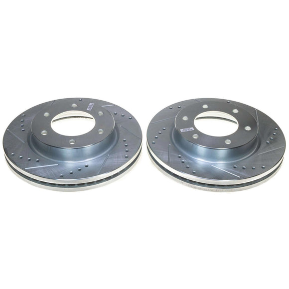 PowerStop Evolution Performance Drilled, Slotted & Plated Brake Rotor Pair