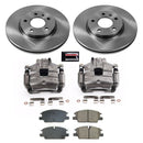 PowerStop OE Stock Replacement Low-Dust Ceramic Brake Pad, Rotor and Caliper Kit