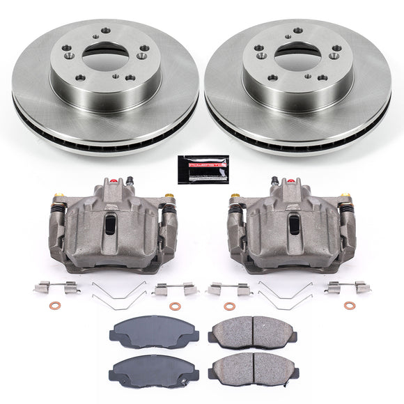 PowerStop OE Stock Replacement Low-Dust Ceramic Brake Pad, Rotor and Caliper Kit
