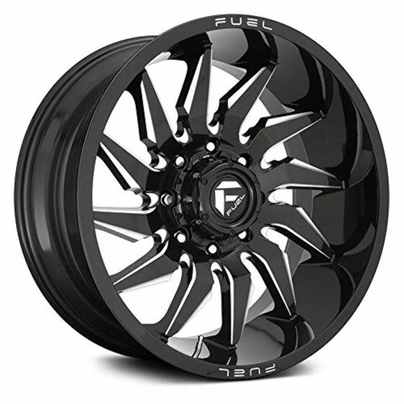 22X10 Fuel D744 Saber Gloss Black Milled 5X139.7 ET-18 wheel/rim