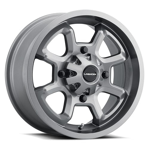 12x7 Vision 415 Bomb Gunmetal 4x110 ET2.5 Wheel Rim