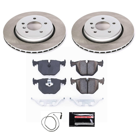 PowerStop Semi-Coated Rotor and Low-Dust Ceramic Brake Pad Kit