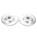 PowerStop Evolution Drilled Slotted Rotors Pair Front For GMC Acadia
