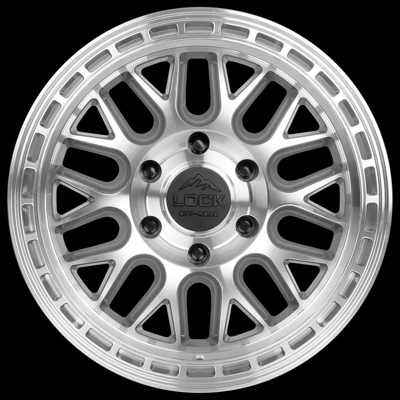 17x9 Lock Off-Road Onyx Maching With Clear Coat 5x127 ET-12 Wheel Rim