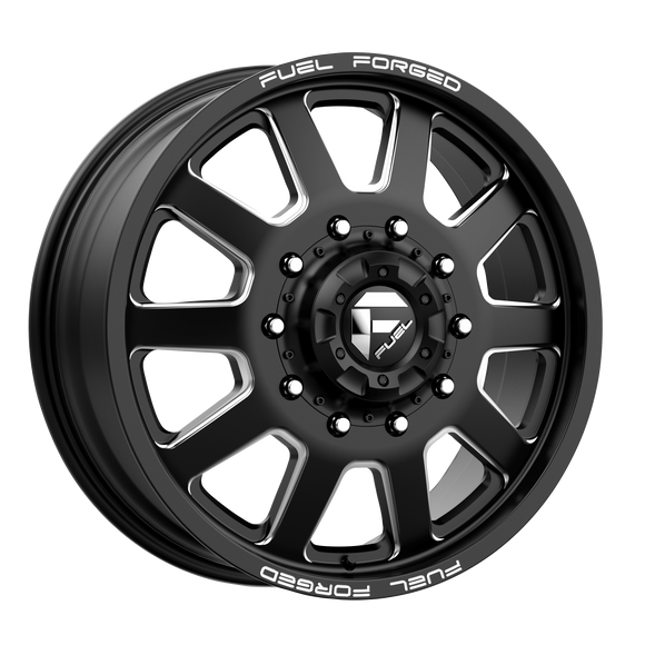 22x8.25 Fuel Off-Road DE09 FF09D Matte Black Milled 10x225 ET-202 CB170.1 Wheel