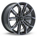 18x8 RTX Black Widow Black Machined Grey 5x120 ET35 wheel/rim-1