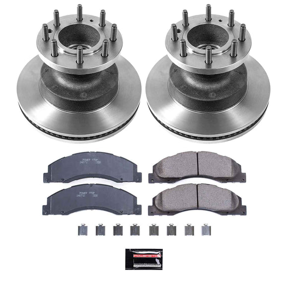 PowerStop OE Stock Replacement Low-Dust Ceramic Brake Pad and Rotor Kit