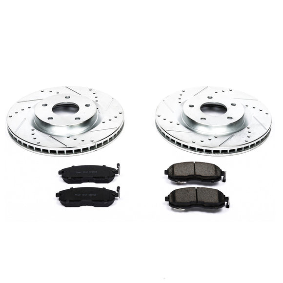 PowerStop Z23 Daily Driver Carbon-Fiber Ceramic Brake Pad and Drilled & Slotted