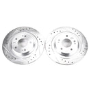 PowerStop Evolution Drilled Slotted Rotors Pair Rear For Mitsubishi RVR