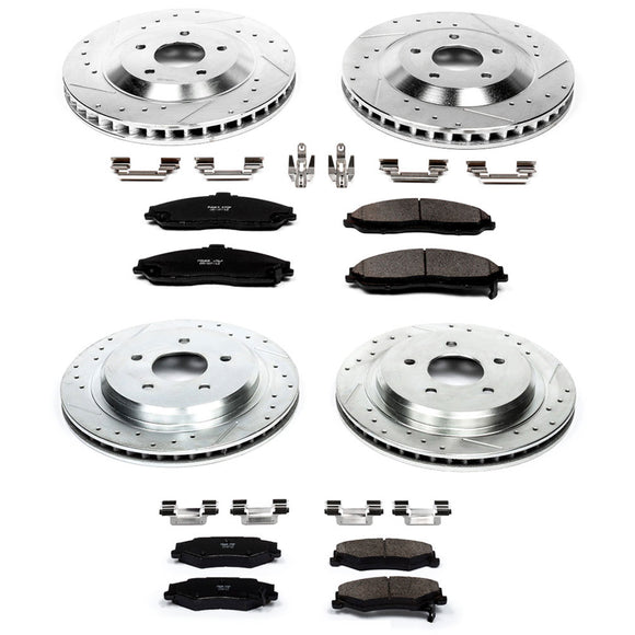 PowerStop Z23 Daily Driver Carbon-Fiber Ceramic Brake Pad and Drilled & Slotted