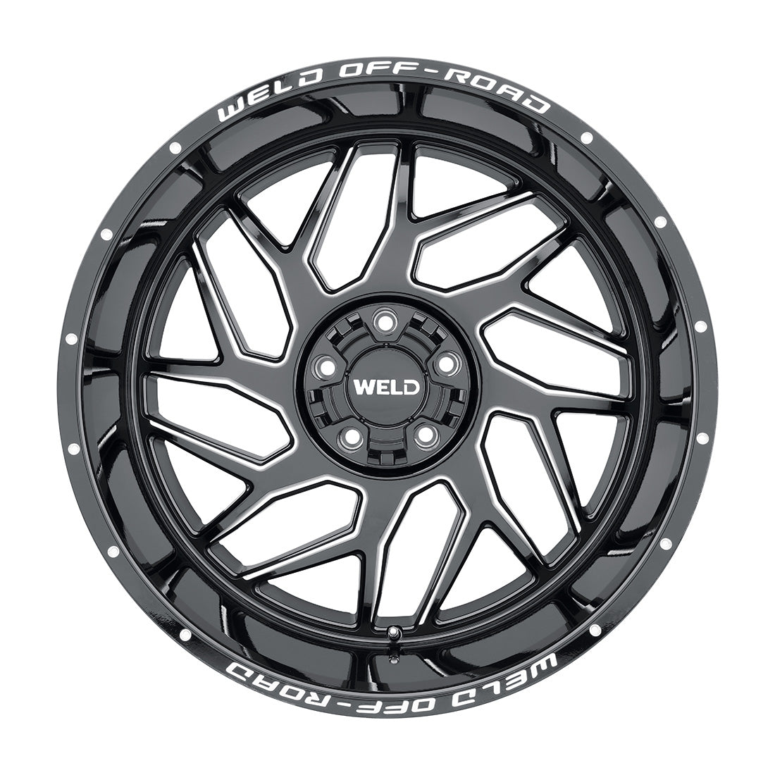 22x12 WELD Off-Road Fulcrum Black Mill 5x127 5x139.7 5x5 5x5.5 ET-44 Wheel - 0