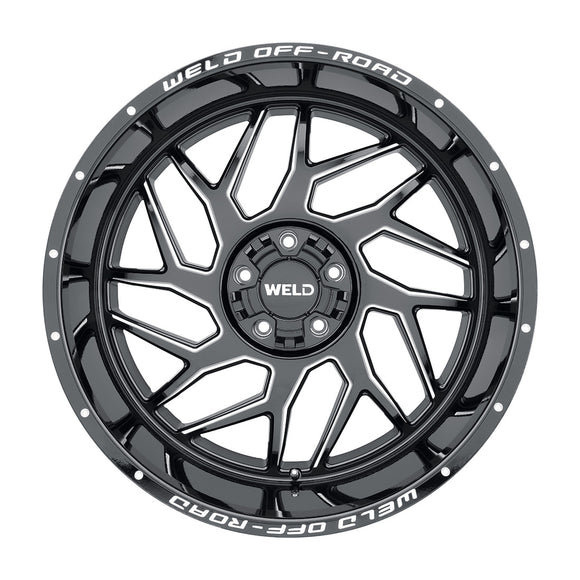 22x12 WELD Off-Road Fulcrum Black Milled 5x127 5x139.7 ET-44 CB87.1 Wheel Rim