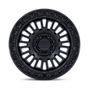17x8.5 KMC KM554 Aztec Matte Black With Gloss Black Lip 6x120 ET0 CB66.9 Wheel