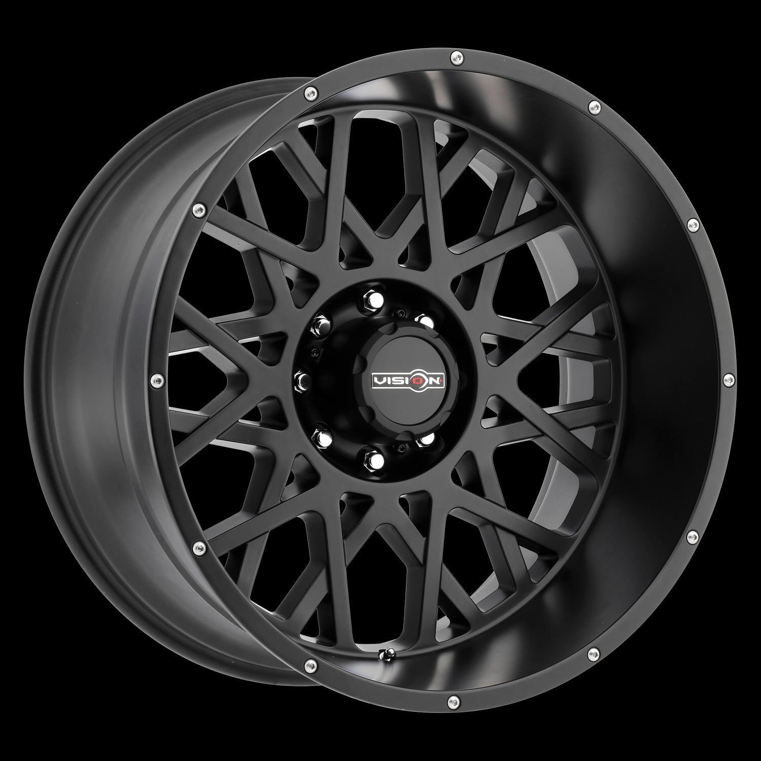 20x12 Vision 412 Rocker Satin Black 8x165.1 8x6.5 ET-51 Wheel Rim - 0