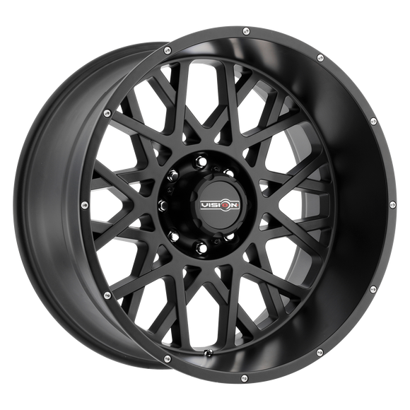 20x12 Vision 412 Rocker Satin Black Wheel 8x165.1 ET-51 CB125.2