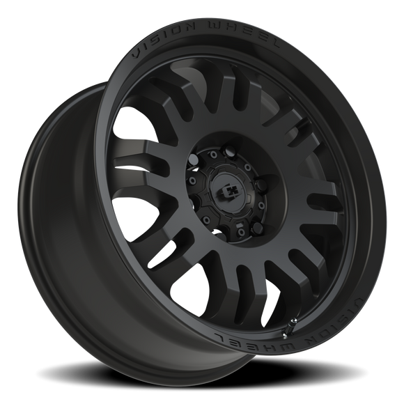 18x8.5 Vision 409 Inferno Satin Black 6x139.7 6x5.5 ET0 Wheel Rim