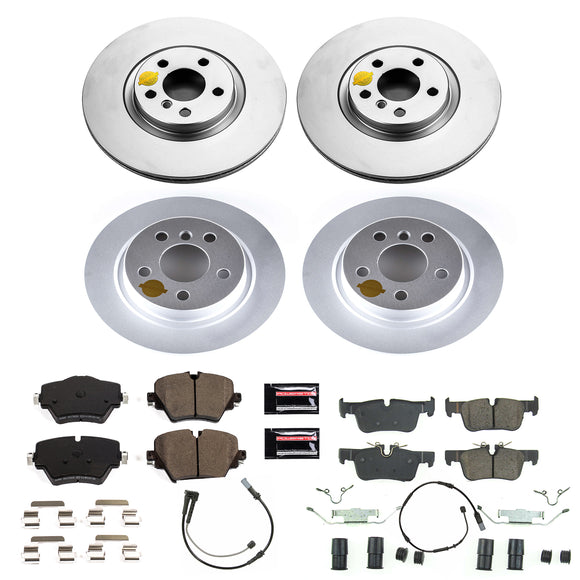 PowerStop Genuine Geomet Coated Rotor and Carbon-Fiber Ceramic Brake Pad Kit