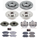 PowerStop OE Stock Replacement Low-Dust Ceramic Brake Pad, Rotor and Caliper Kit