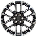 22" Replica CV67 fits Chevrolet Suburban 1500 22x9 Black Machined