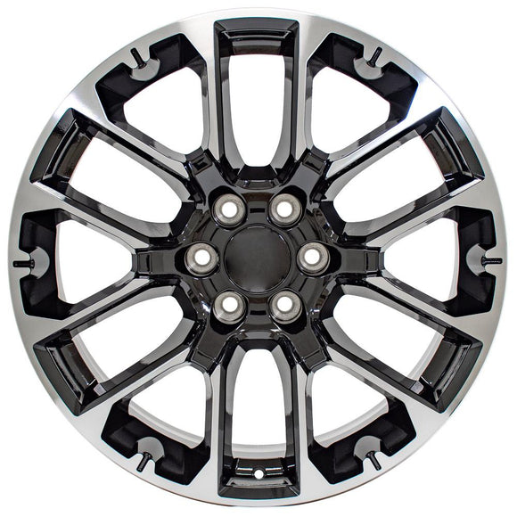 22" Replica CV67 fits Chevrolet Suburban 1500 22x9 Black Machined