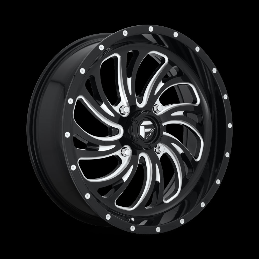 18X7 Fuel UTV D641 KOMPRESSOR Gloss Black Milled 4X156 ET13 wheel/rim