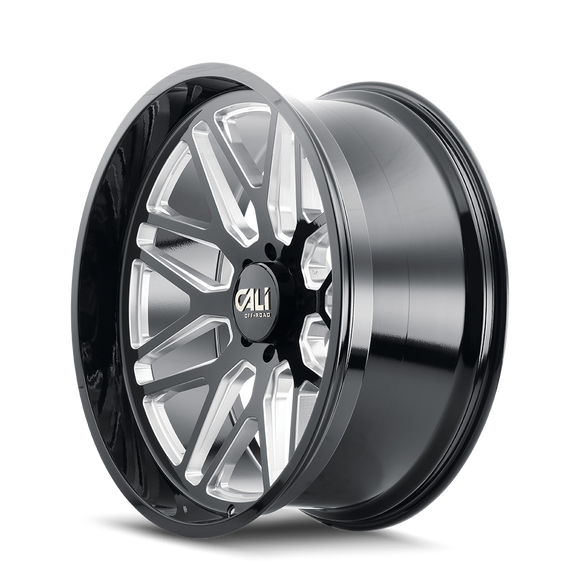 28x12 Cali Off-Road Invader Gloss Black Milled 6x135 ET-44 CB87.1 Wheel Rim