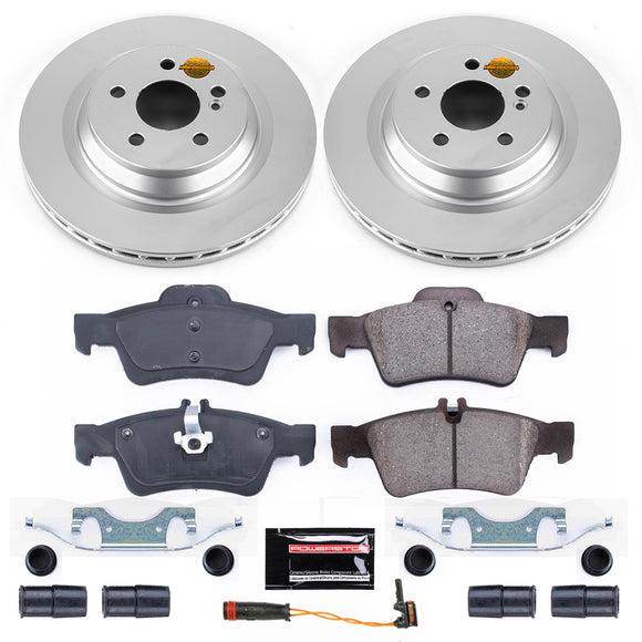 PowerStop Genuine Geomet Coated Rotor and Carbon-Fiber Ceramic Brake Pad Kit