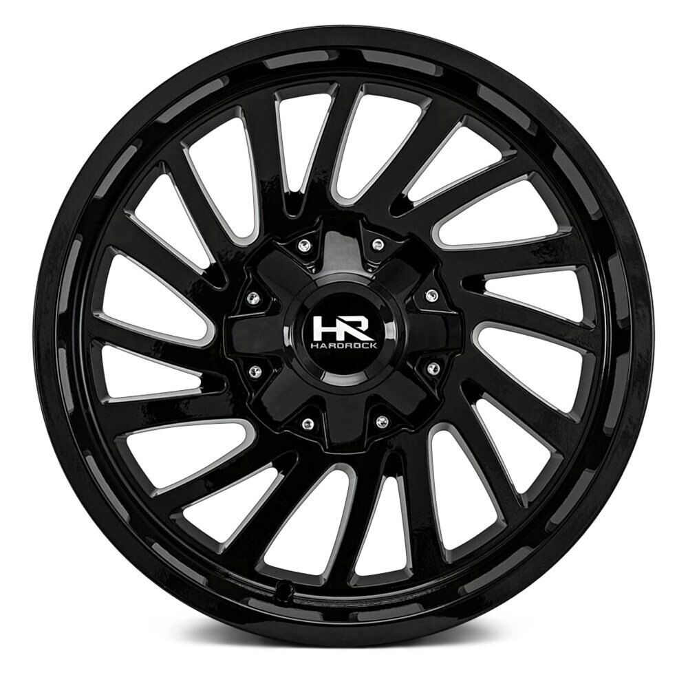 22x10 Hardrock Overdrive Gloss Black 8x170 ET-25 wheel/rim