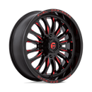 20X7 Fuel UTV D822 ARC UTV Gloss Black Milled Red 4X156 ET13 Wheel Rim