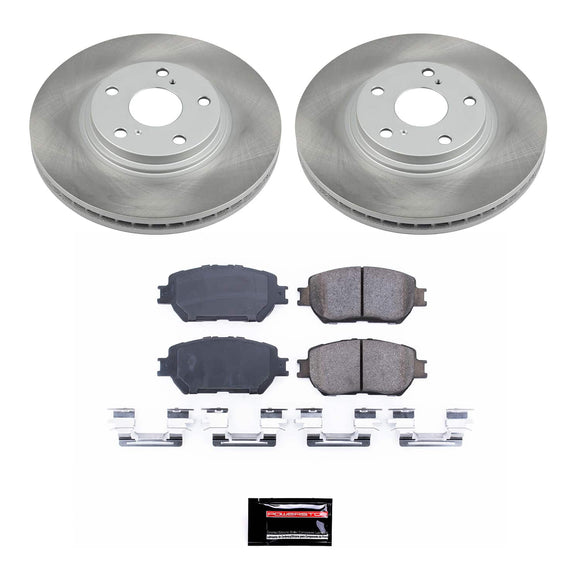 PowerStop Semi-Coated Rotor and Low-Dust Ceramic Brake Pad Kit
