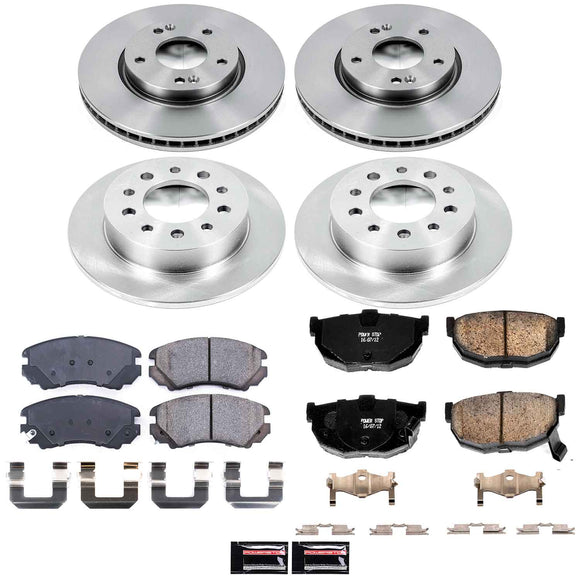 PowerStop OE Stock Replacement Low-Dust Ceramic Brake Pad and Rotor Kit