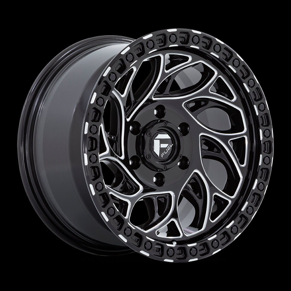 17X9 Fuel 1PC D840 Runner OR Gloss Black Milled 5X127 5X5 ET1 Wheel Rim