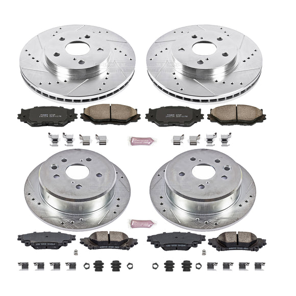 PowerStop Z23 Daily Driver Carbon-Fiber Ceramic Brake Pad and Drilled & Slotted
