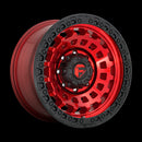 17X9 Fuel D632 Zephyr Candy Red Black Bead Ring 5X127 ET1 wheel/rim-2