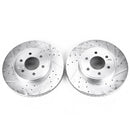 PowerStop Evolution Drilled Slotted Rotors Pair Front For Dodge Durango