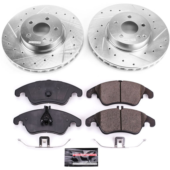 PowerStop Z23 Daily Driver Carbon-Fiber Ceramic Brake Pad and Drilled & Slotted